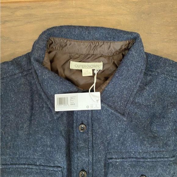 New Outerknown 100% Wool Shirt Jacket Navy Heather Men’s size variation $268 - Picture 4 of 15